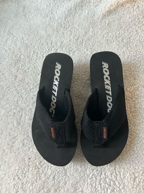 Rocket Dog Black Mesh Flip-Flops